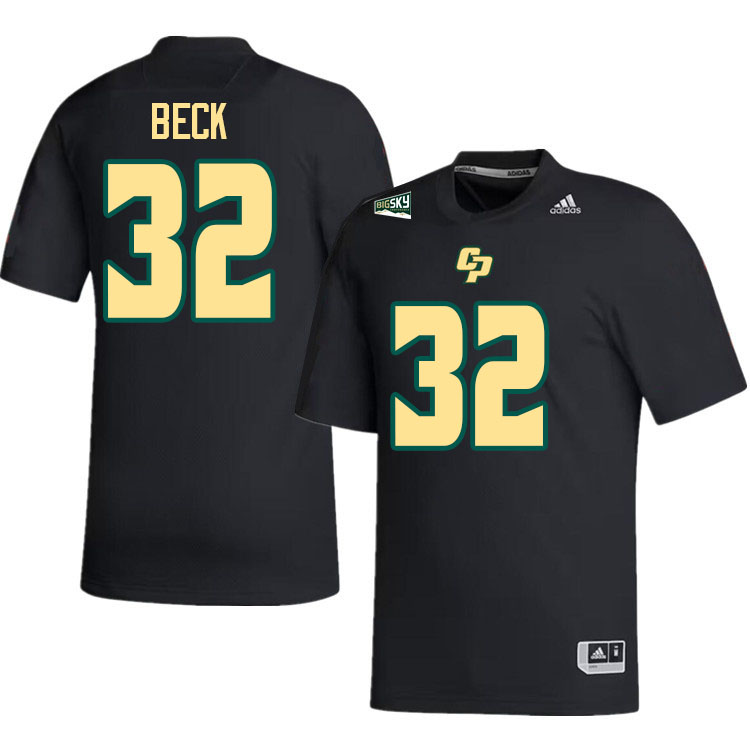Cal Poly Mustangs #32 Jordan Beck College Football Jerseys,Uniforms Stitched-Black